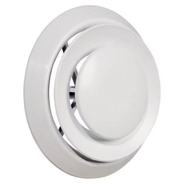 Premium Round Air Diffuser with Collar, Steel, White, Imperial, Mfr#: DR-08